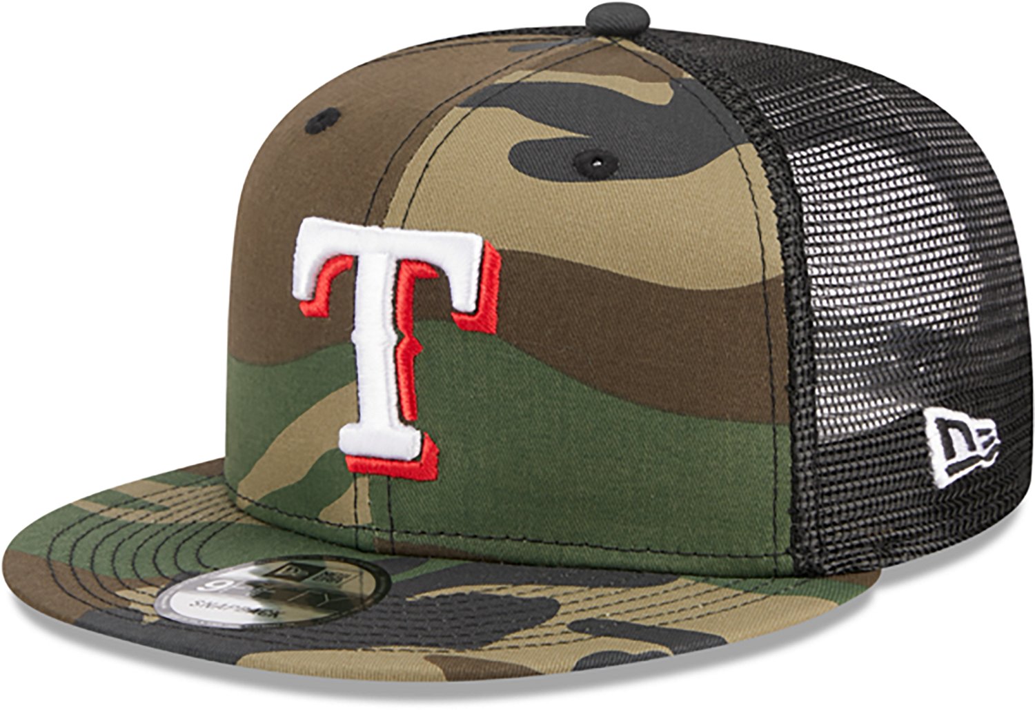 New Era Adults' Rangers Evergreen Camo 9FIFTY Trucker Cap - view number 5