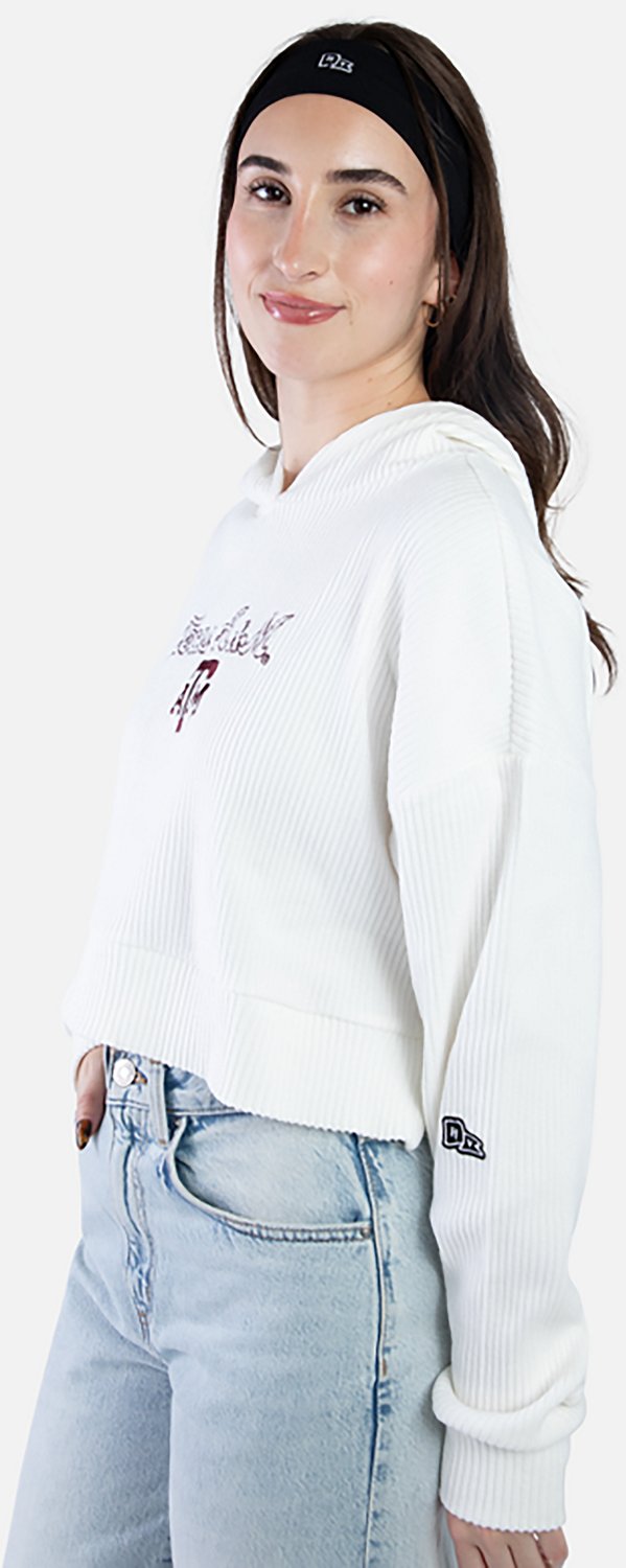 Hype and Vice Women's Texas A&M University Warm Up Cropped Hoodie - view number 2