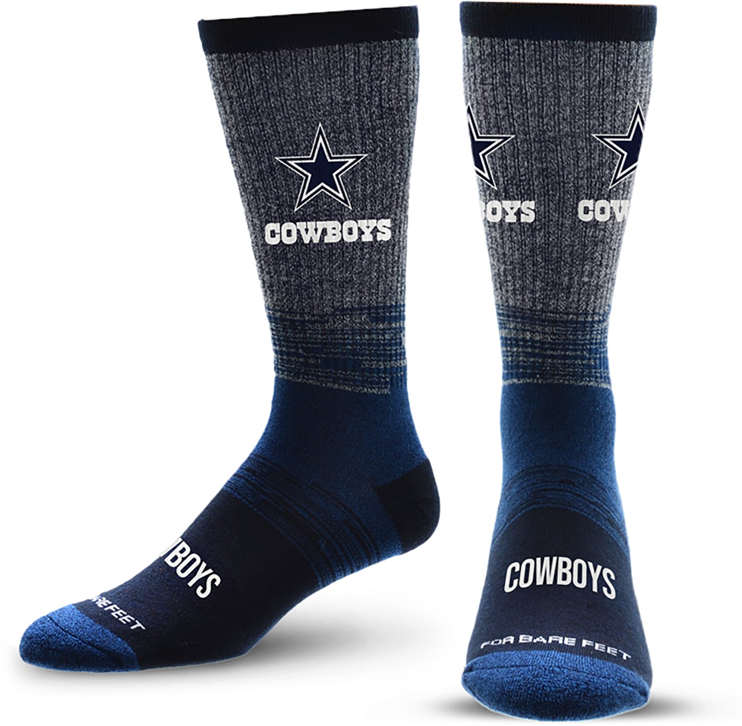 For Bare Feet Adults' Dallas Cowboys Tonal Socks