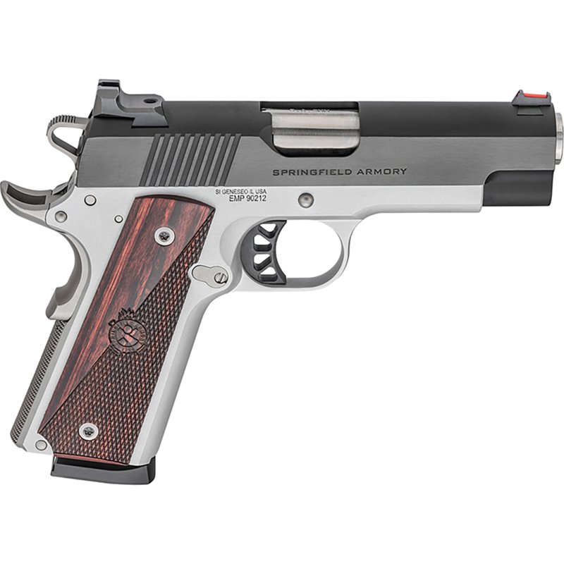 Springfield Armory 1911 Ronin 9mm 4" Bbl Blued/Stainless Handgun w/ Fiber Optic Sights, TacRack RS, 1x10rd Mags PX9124L