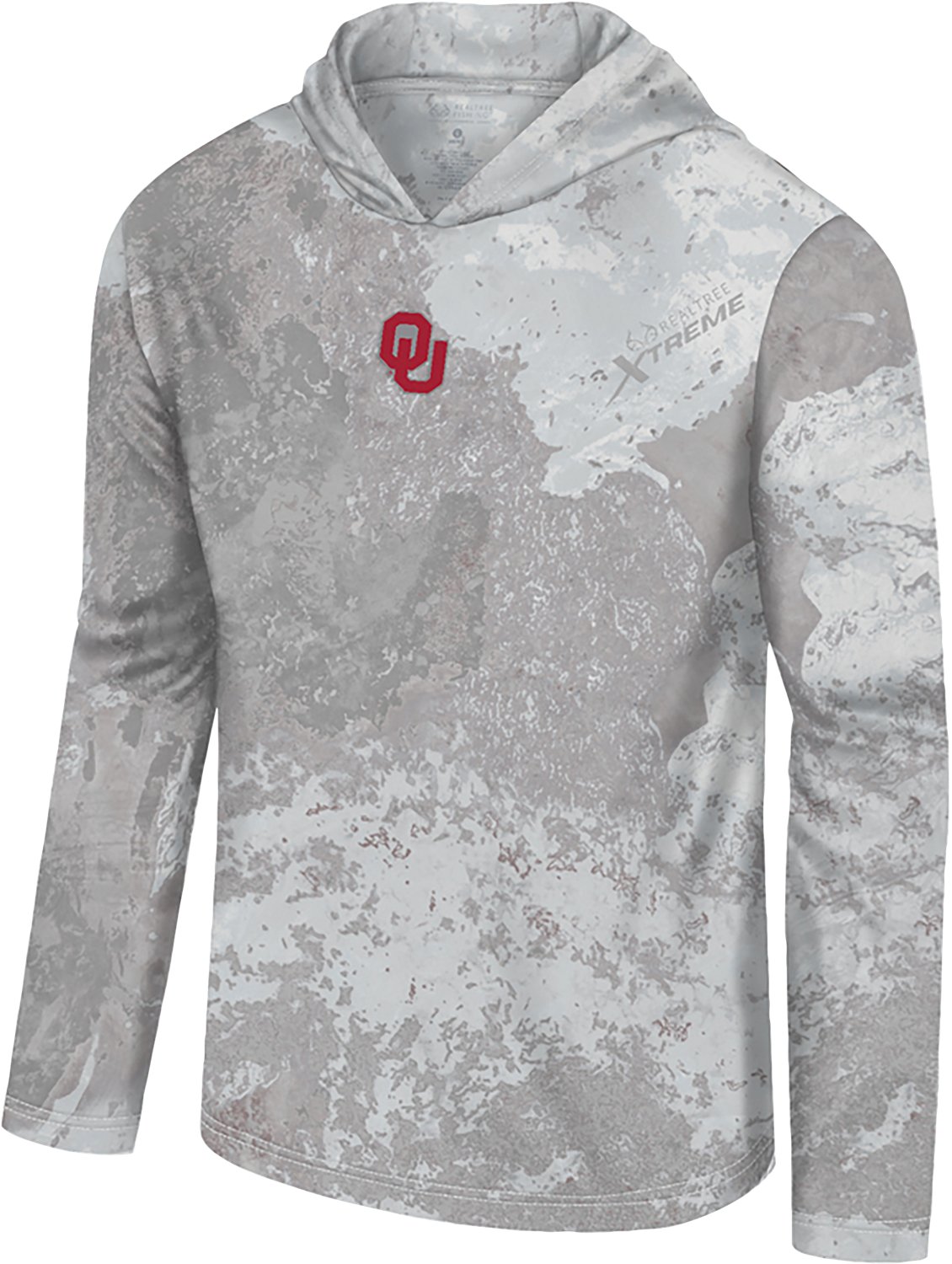 Colosseum Athletics Men's Oklahoma Sooners Realtree Roscoe Performance Hooded Long Sleeve T-shirt - view number 1