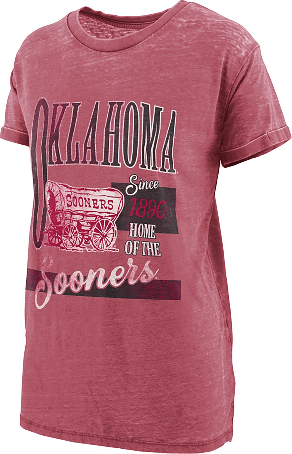 Pressbox Women's Oklahoma Sooners Vintage Stephen Boyfriend T-shirt - view number 1