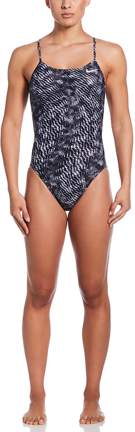Nike Women's Swim Hydrastrong Pool Lanes Cutout Swimsuit - view number 4