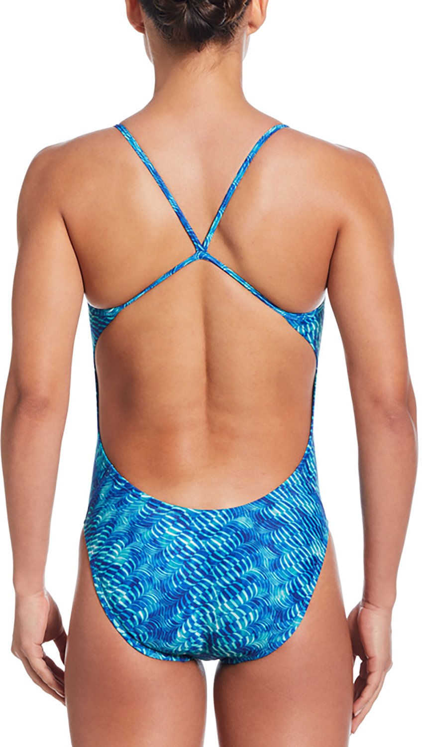 Nike Women's Swim Hydrastrong Pool Lanes Cutout Swimsuit - view number 2