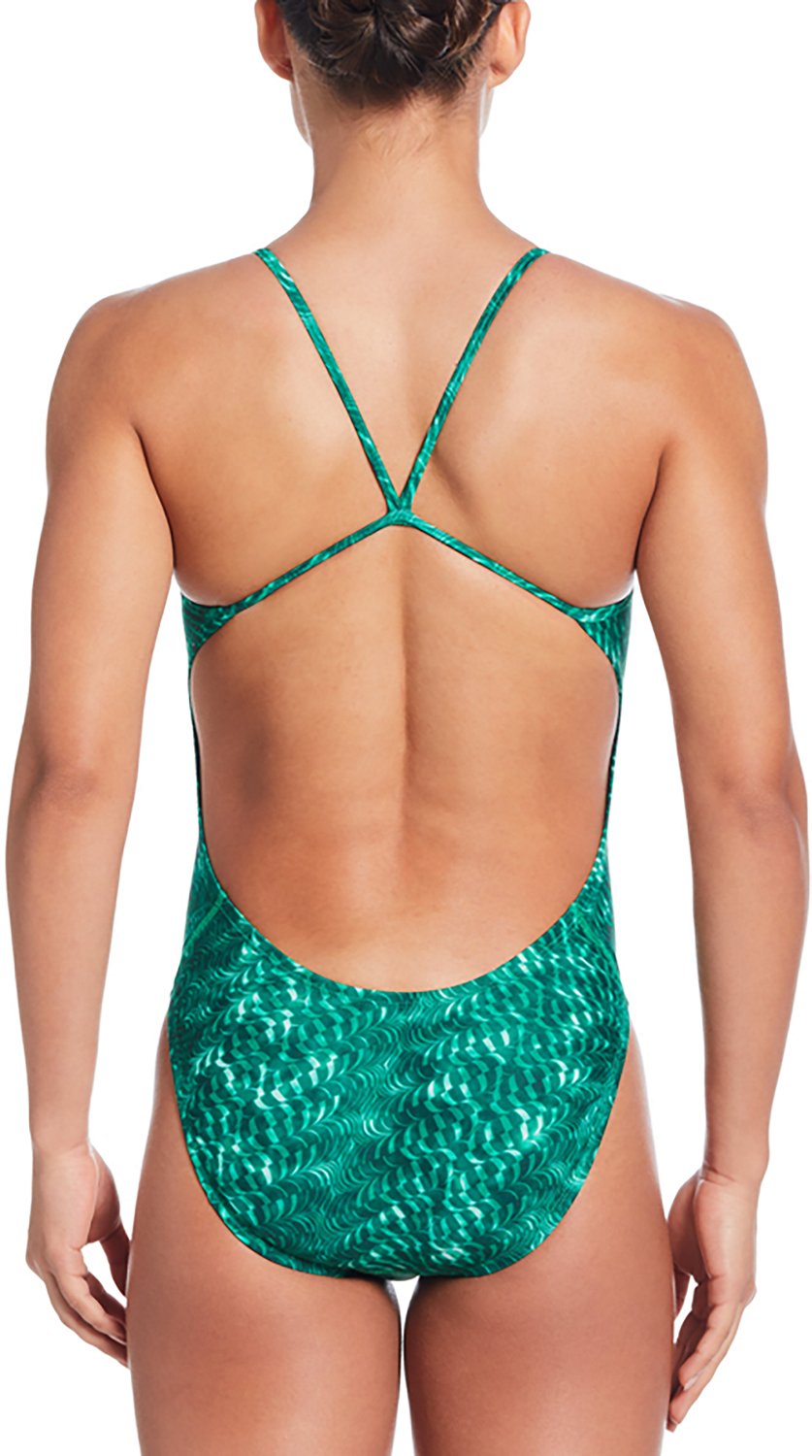 Nike Women's Swim Hydrastrong Pool Lanes Cutout Swimsuit - view number 2