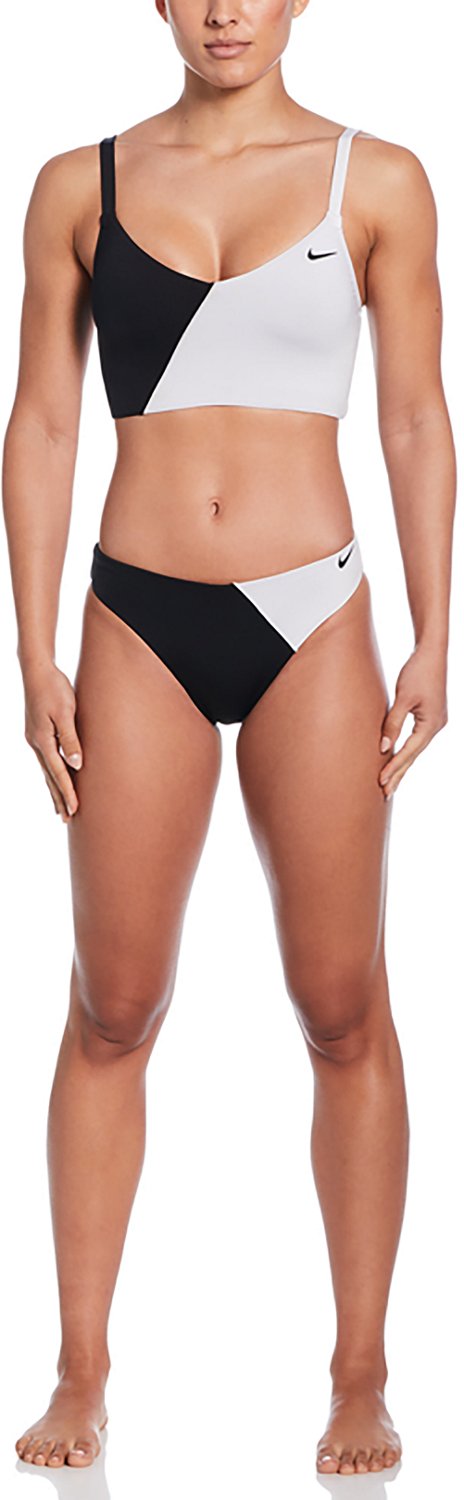 Nike Women's Color Block V-Neck Midkini Swim Top - view number 4