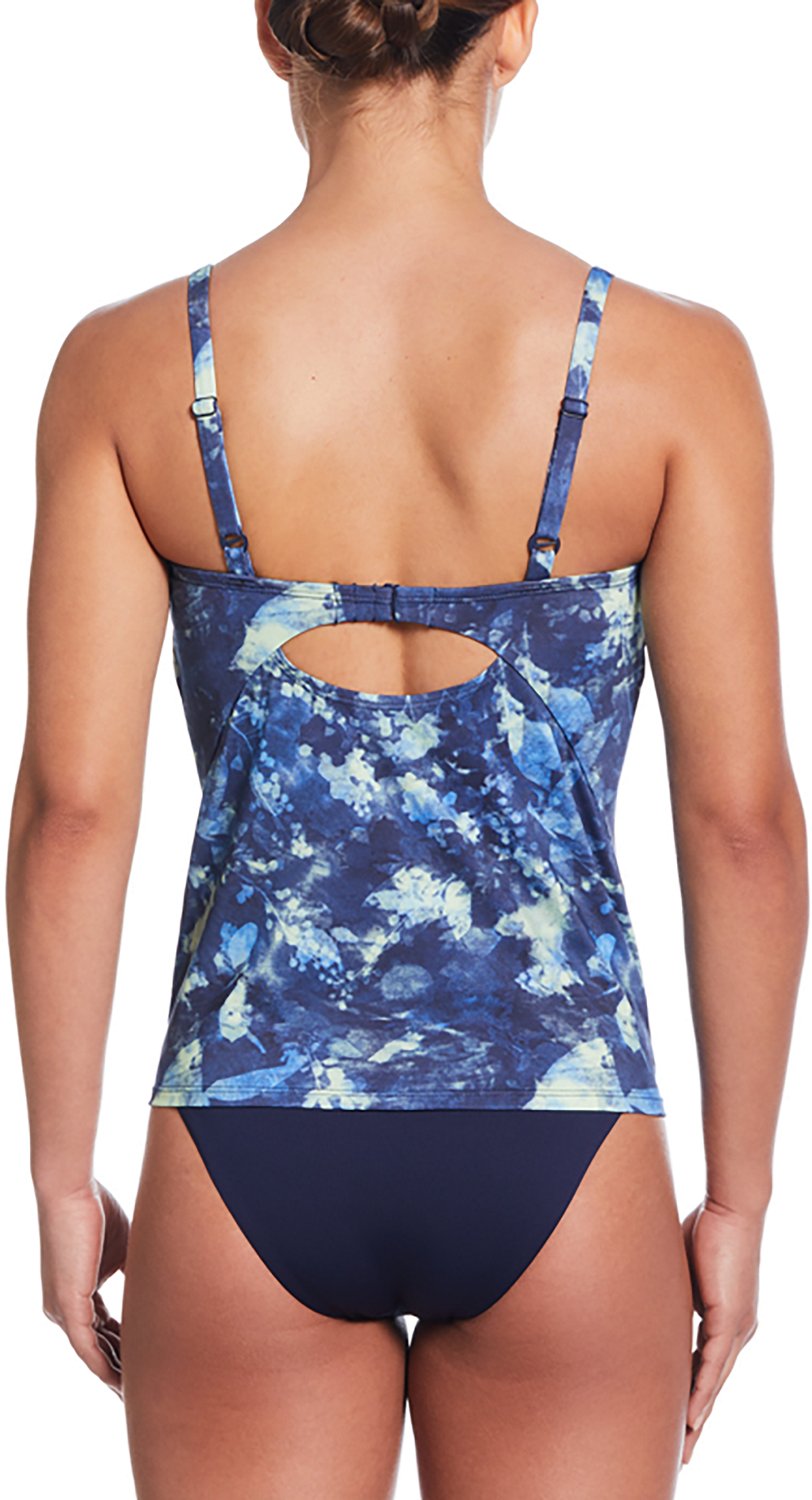 Nike Women's Floral Tie Dye V-neck Tankini Swim Top - view number 2