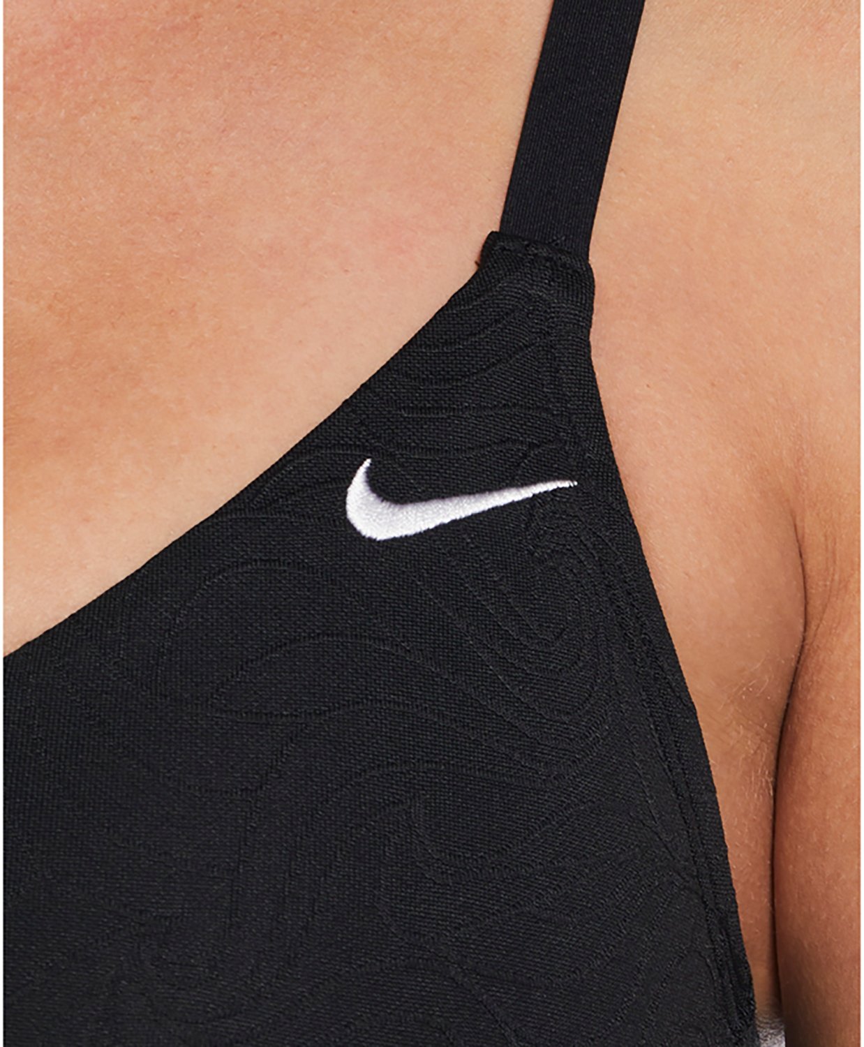 Nike Women's Effortless Line Wave Jacquard V-neck Midkini Swim Top - view number 3