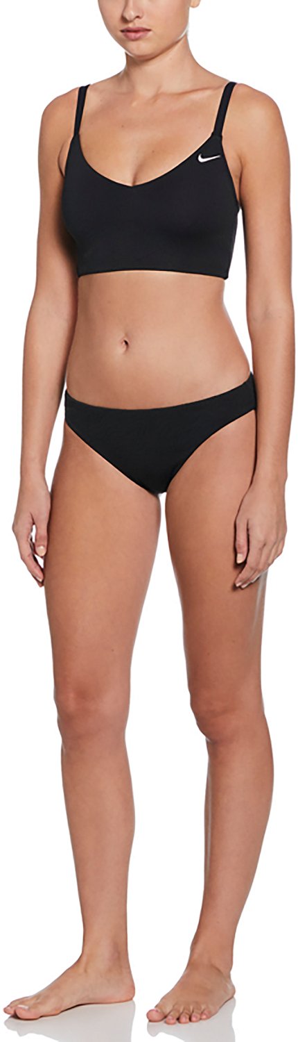 Nike Women's Effortless Line Wave Jacquard V-neck Midkini Swim Top - view number 4