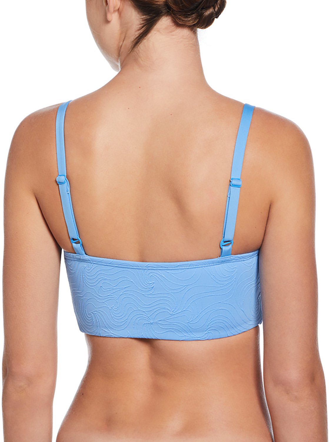 Nike Women's Effortless Line Wave Jacquard V-neck Midkini Swim Top - view number 2