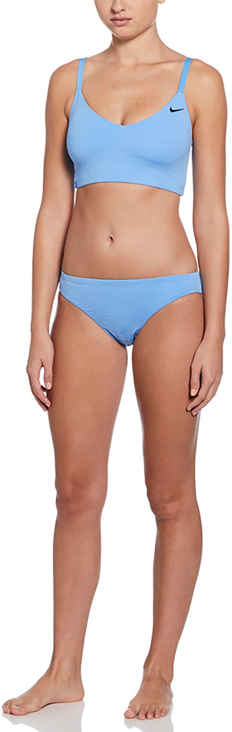 Nike Women's Effortless Line Wave Jacquard V-neck Midkini Swim Top - view number 4