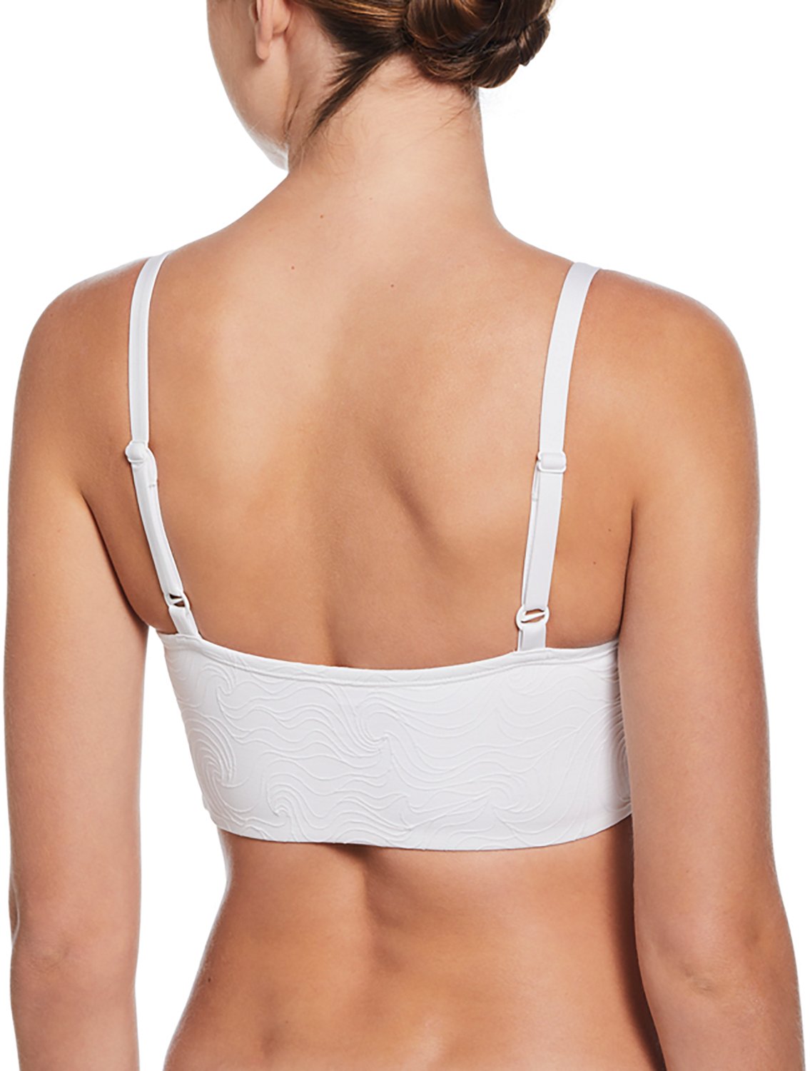 Nike Women's Effortless Line Wave Jacquard V-neck Midkini Swim Top - view number 2