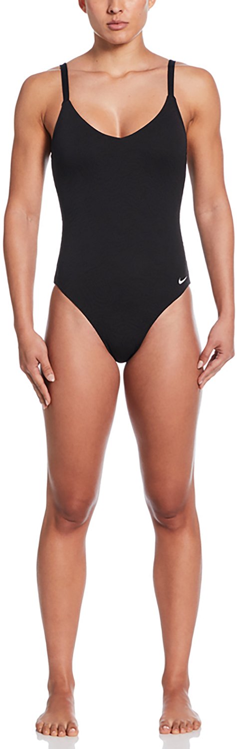 Nike Women's Effortless Line Wave Jacquard V-neck One Piece