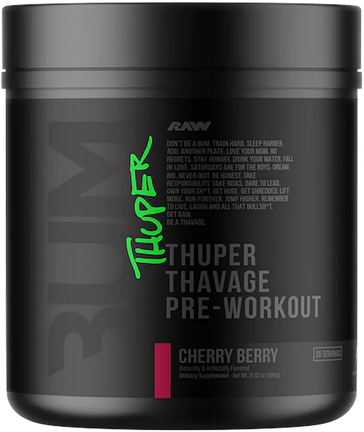 RAW CBUM Thuper Thavage Pre-Workout Supplement