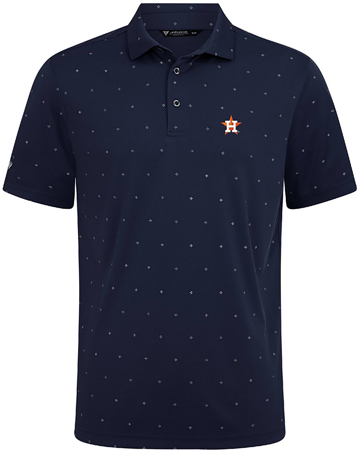 Levelwear Men's Houston Astros Vision INSIGNIA Core Short Sleeve Polo Shirt