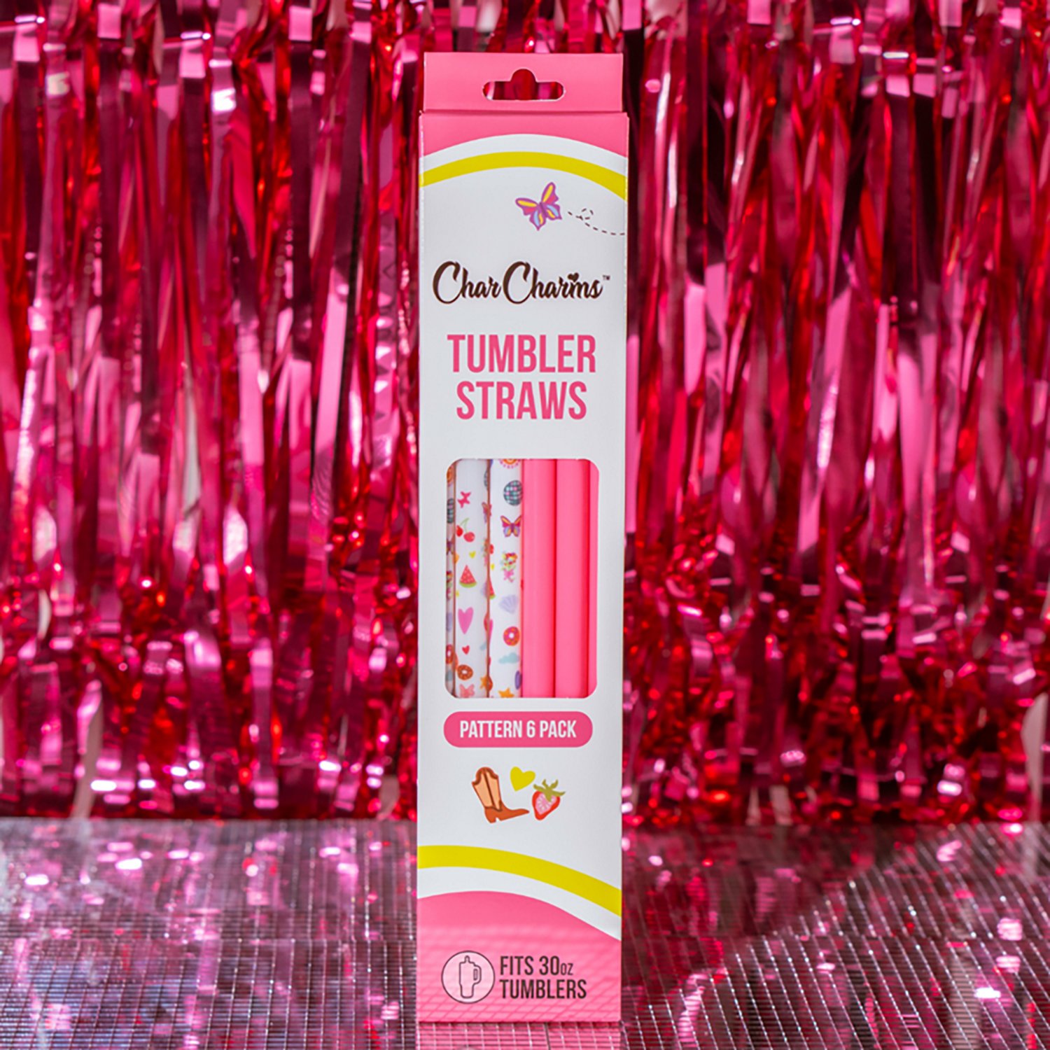 CharCharms 30 oz Glitter Straws 6-Pack - view number 2