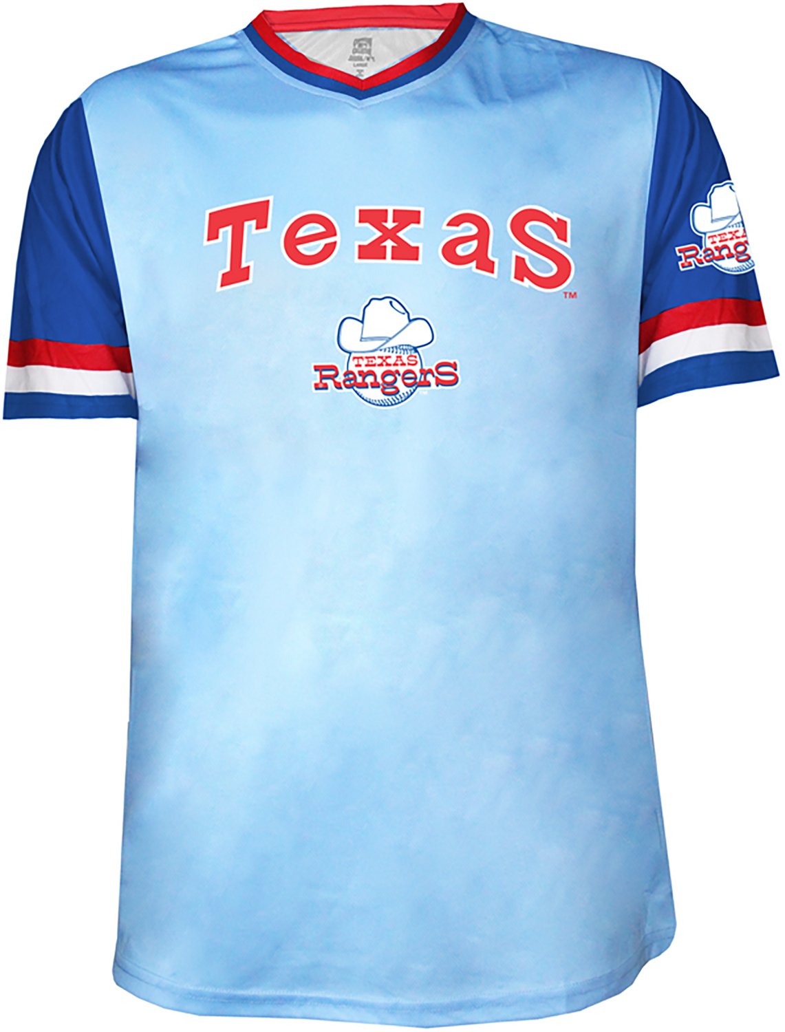 Stitches Men's Texas Rangers 25 Bombs Away Short Sleeve Shirzy T-shirt - view number 1