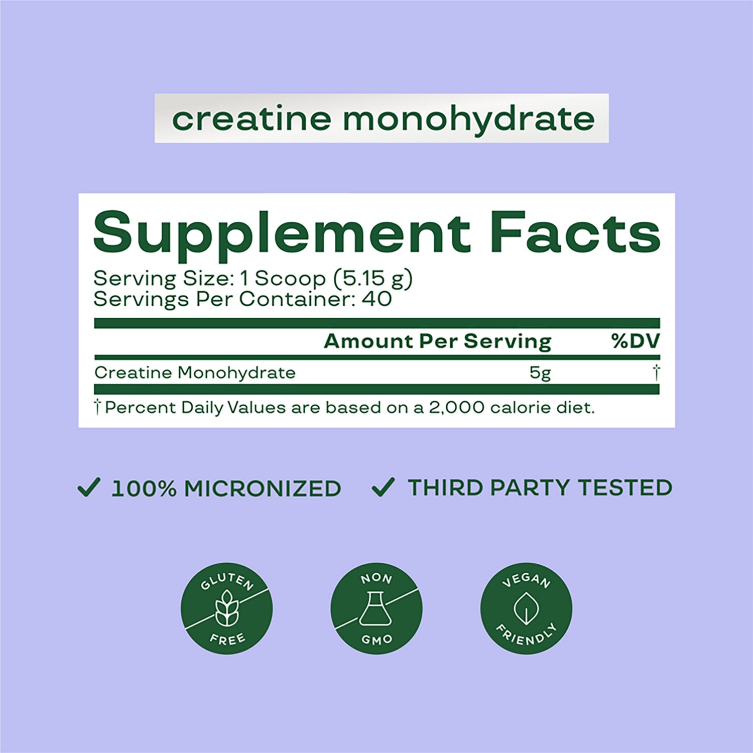 Bloom Nutrition Unflavored 7.3 oz Creatine Monohydrate - view number 3