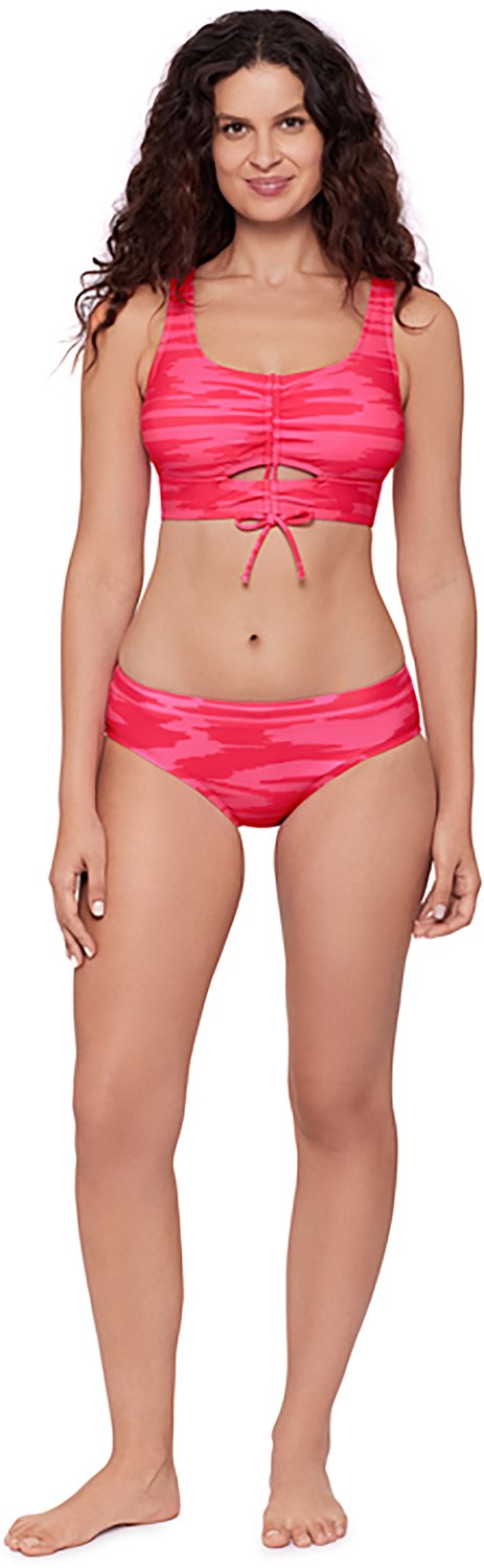 Eco Beach Women's Printed Scoop Neck Tunnel Longline Swim Top - view number 4