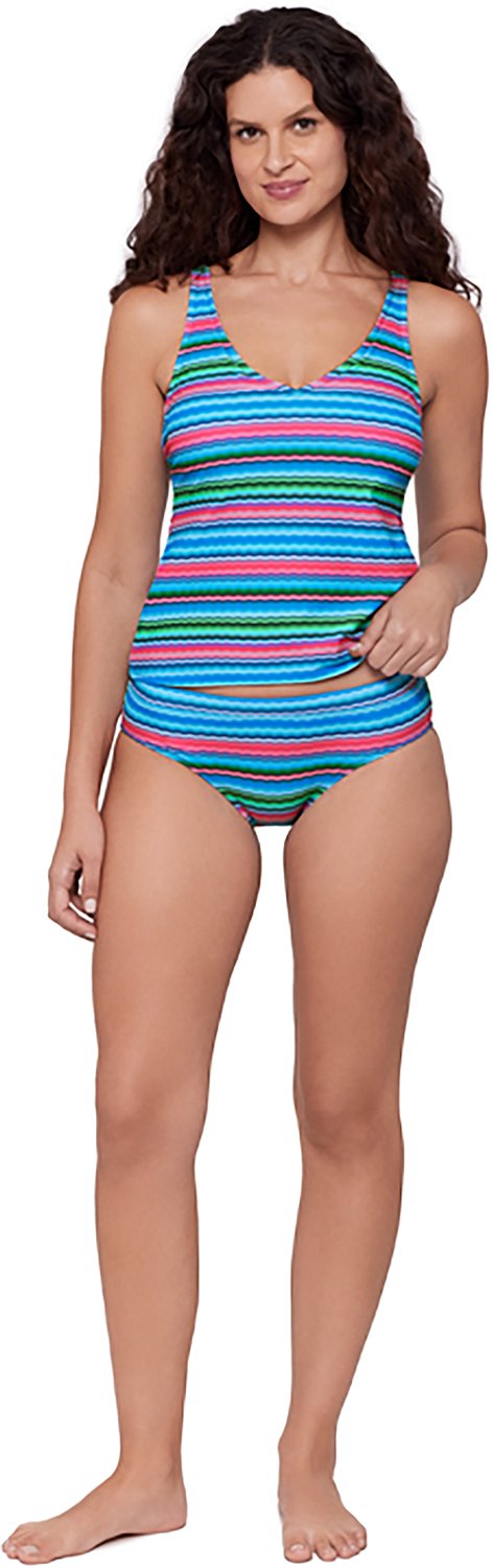 Eco Beach Women's Strappy V-Neck Tankini Swim Top - view number 4