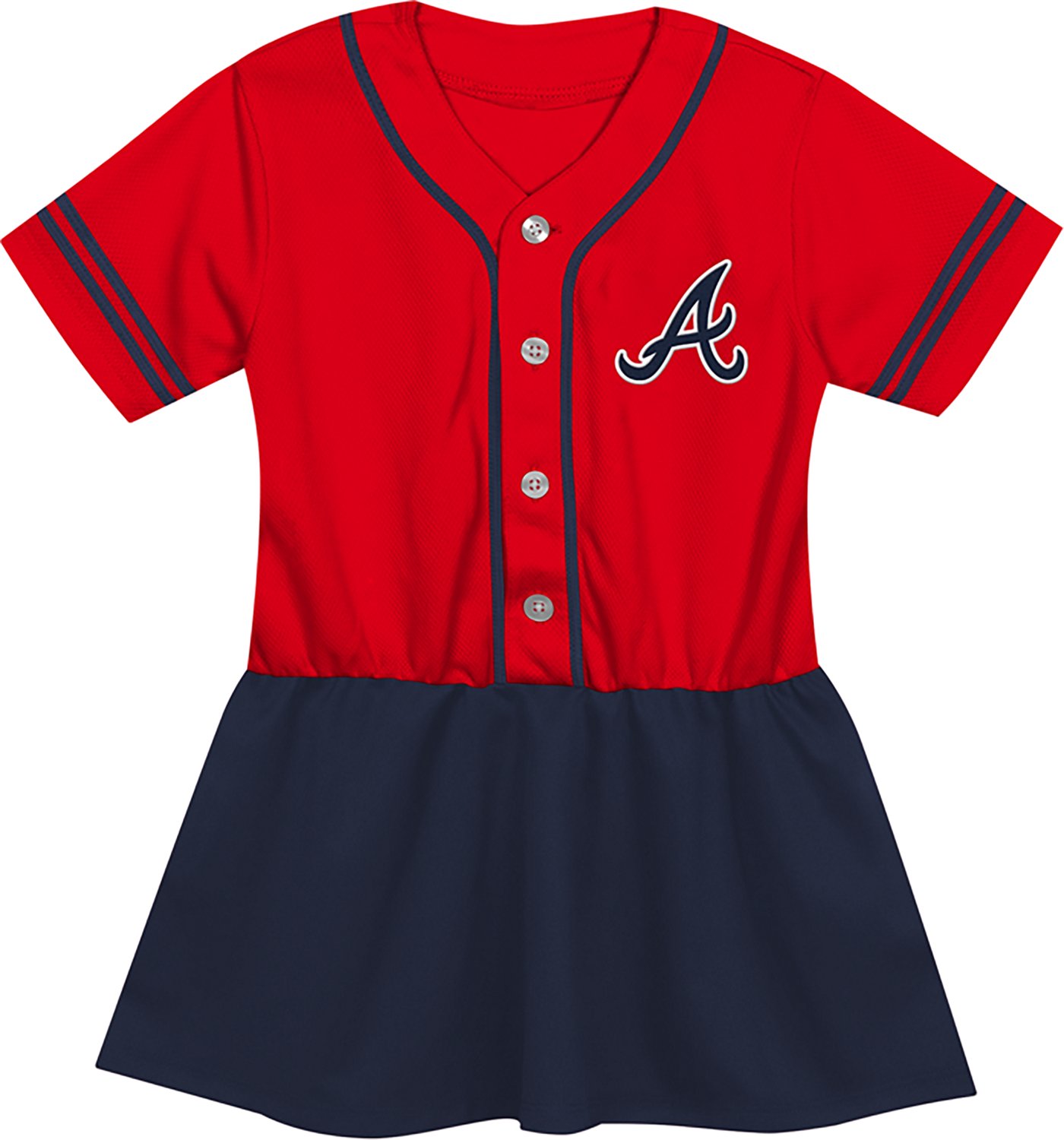 Outerstuff Girls' Atlanta Braves Curveball Jersey Dress