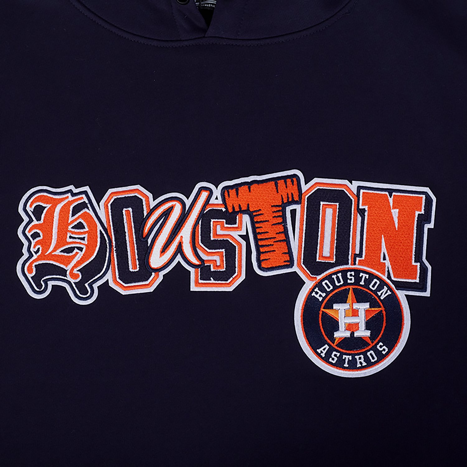 Pro Standard Men's Houston Astros City Ransom Rib Fleece Long Sleeve Hoodie - view number 5