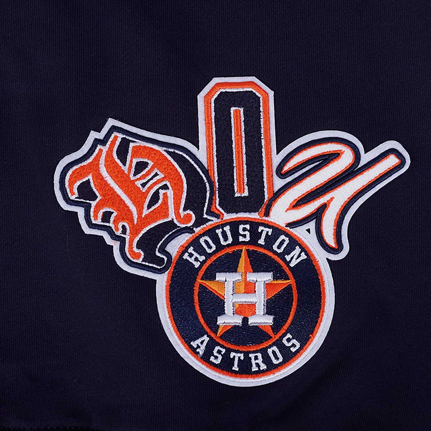 Pro Standard Men's Houston Astros City Ransom Rib Fleece Long Sleeve Hoodie - view number 8