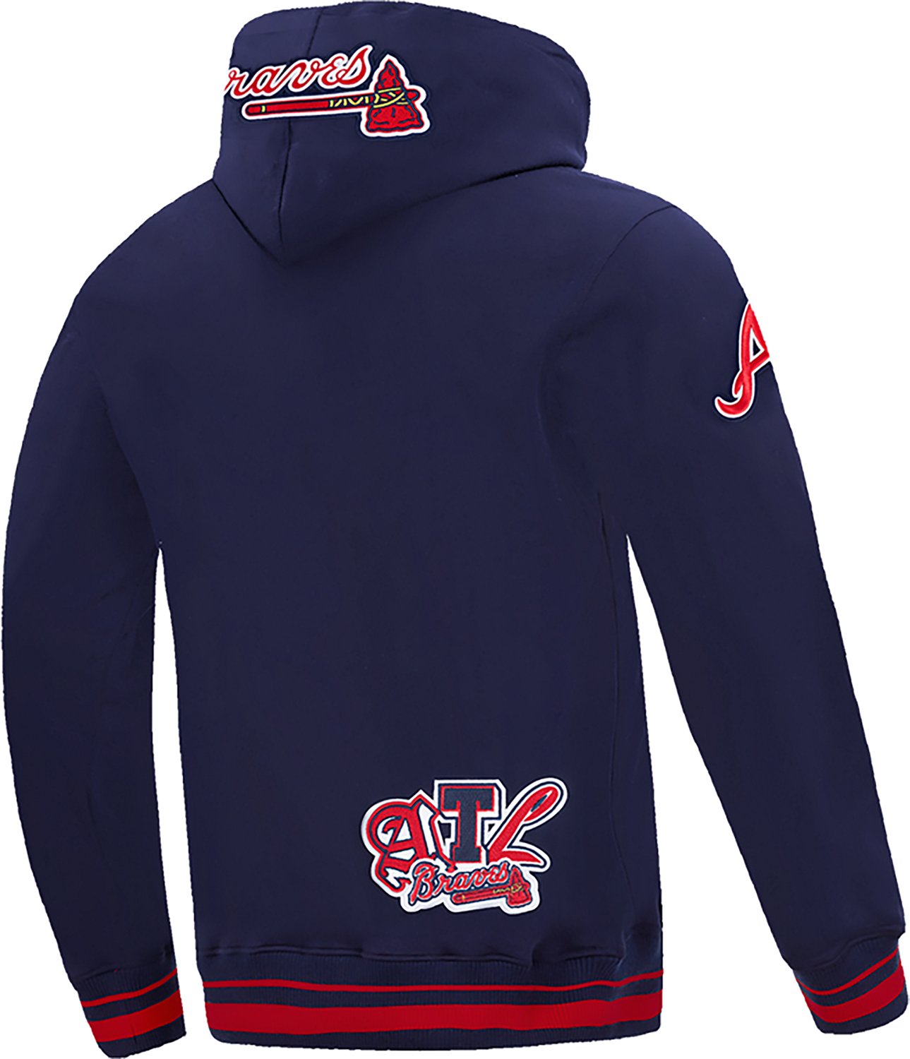 Pro Standard Men's Atlanta Braves City Ransom Rib Fleece Long Sleeve Hoodie - view number 4