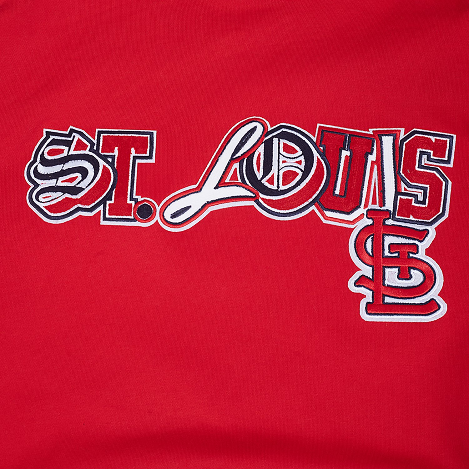 Pro Standard Men's St. Louis Cardinals City Ransom Rib Fleece Long Sleeve Hoodie - view number 6