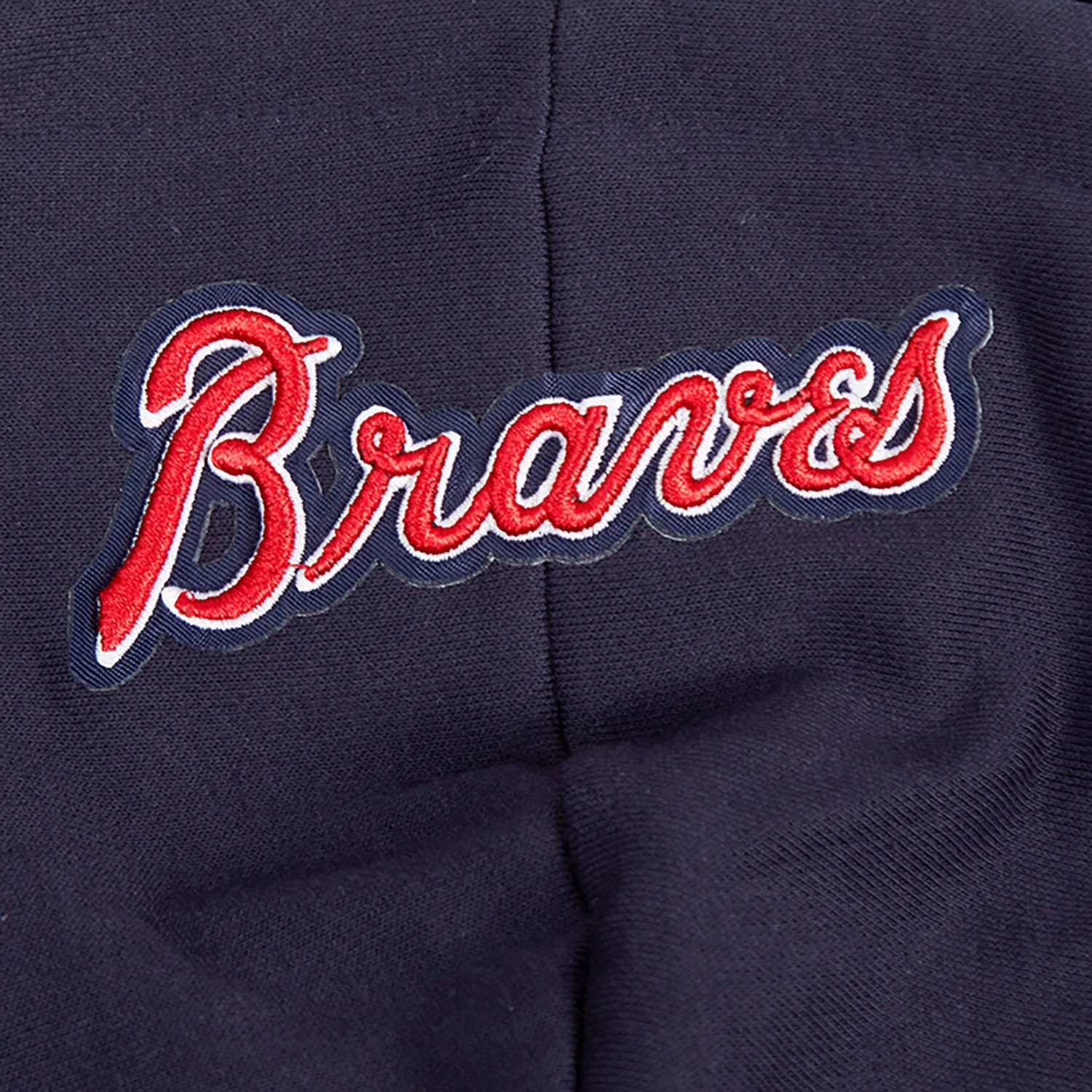 Pro Standard Women's Atlanta Braves City Ransom Rib Fleece Cropped Long Sleeve Hoodie - view number 5
