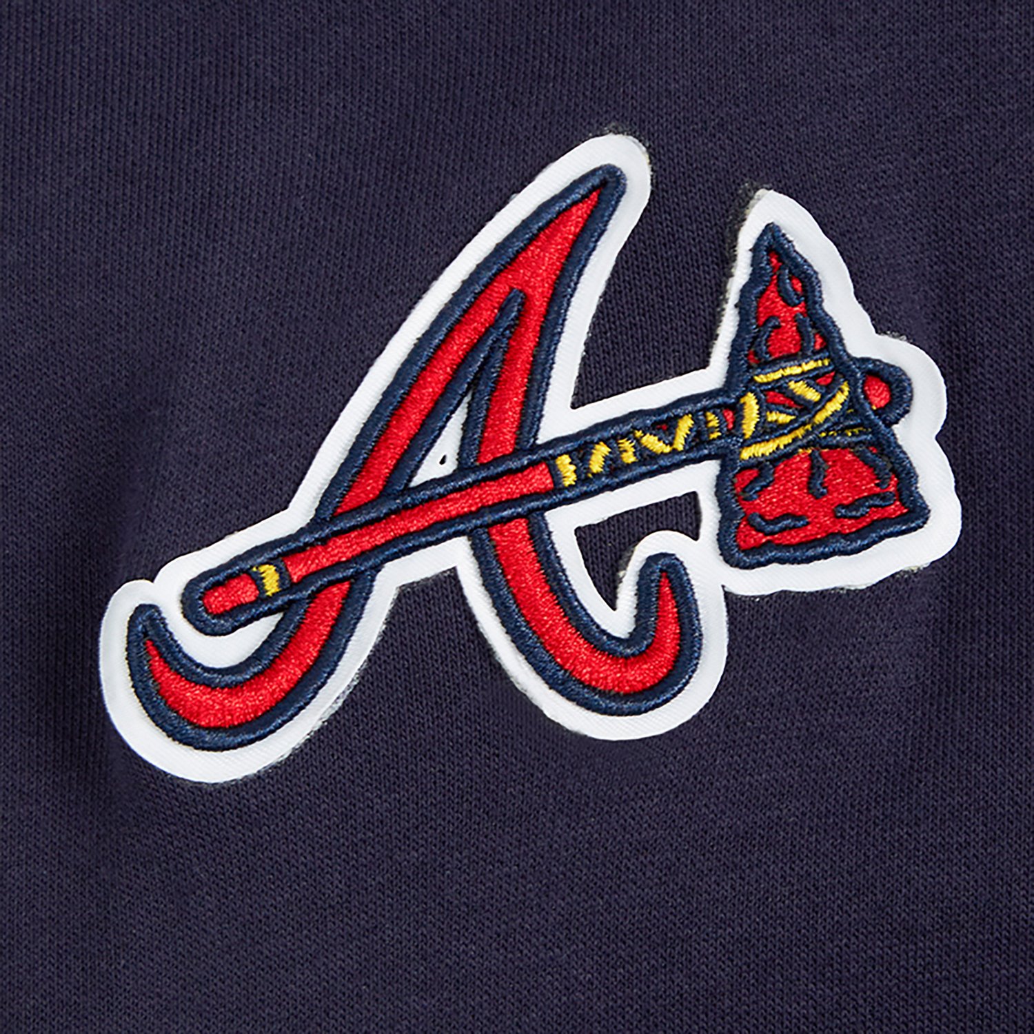 Pro Standard Women's Atlanta Braves City Ransom Rib Fleece Cropped Long Sleeve Hoodie - view number 7