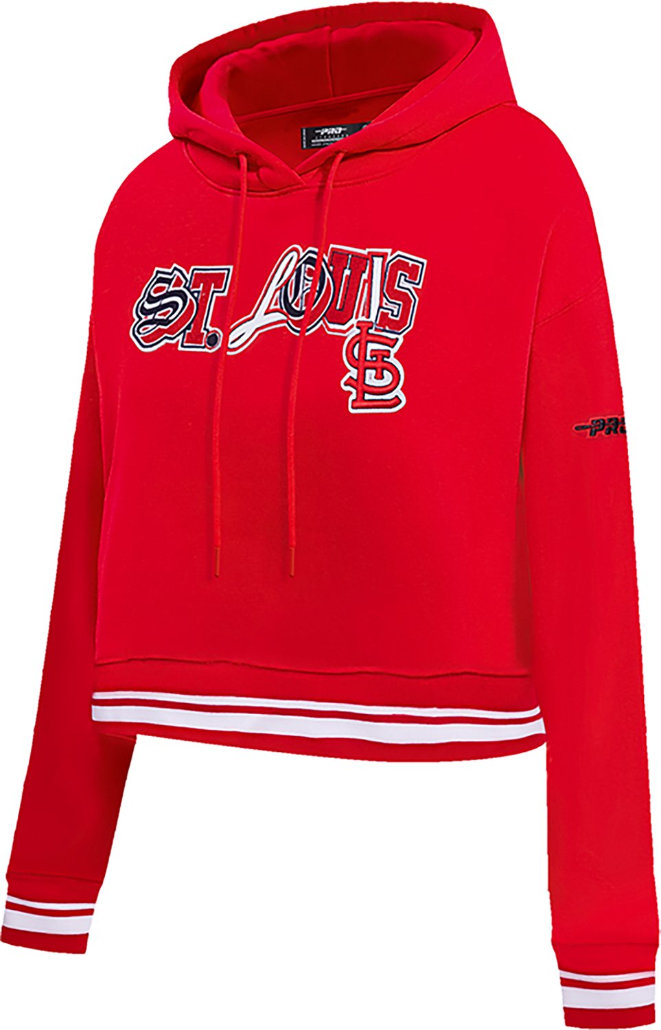 Pro Standard Women's St. Louis Cardinals City Ransom Rib Fleece Cropped Long Sleeve Hoodie - view number 2