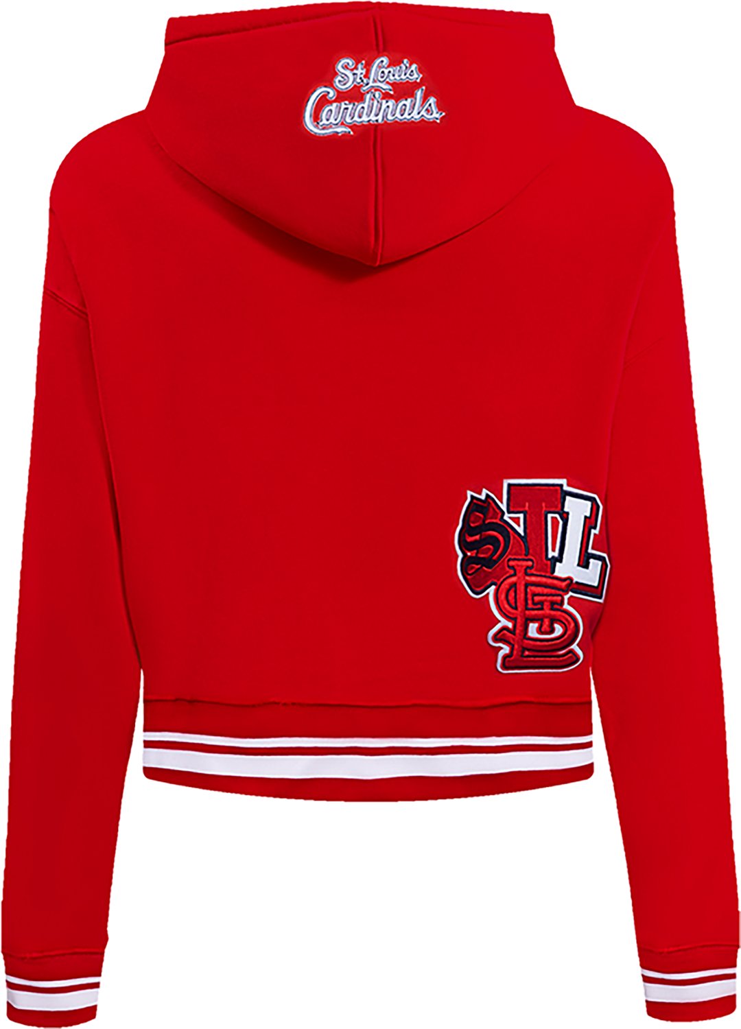 Pro Standard Women's St. Louis Cardinals City Ransom Rib Fleece Cropped Long Sleeve Hoodie - view number 3