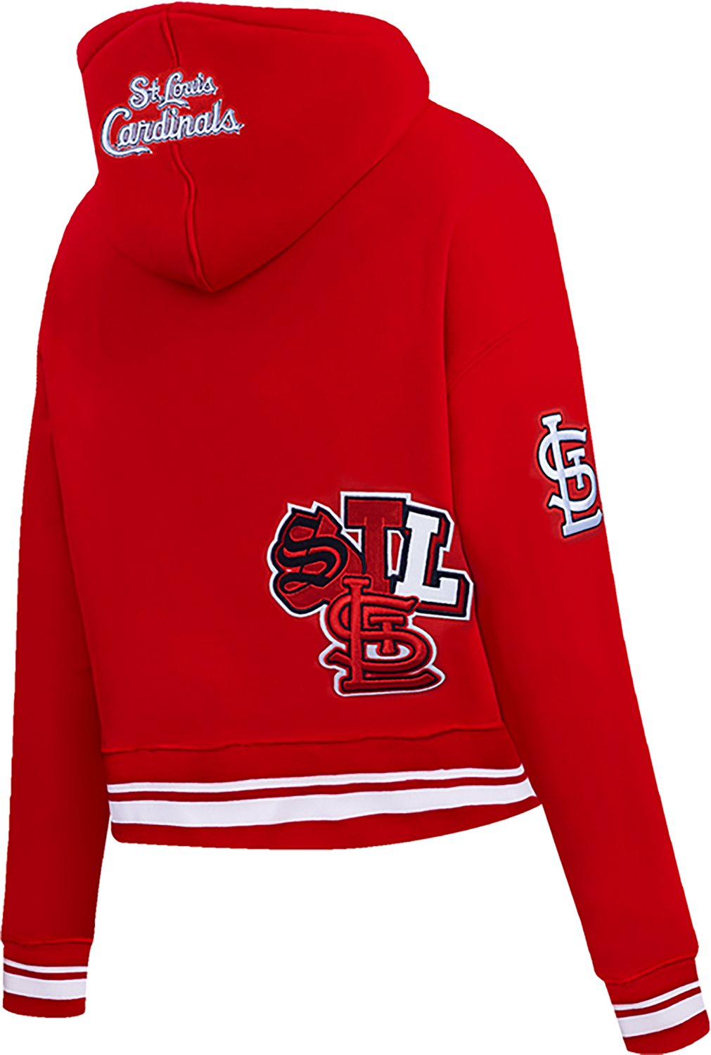 Pro Standard Women's St. Louis Cardinals City Ransom Rib Fleece Cropped Long Sleeve Hoodie - view number 4