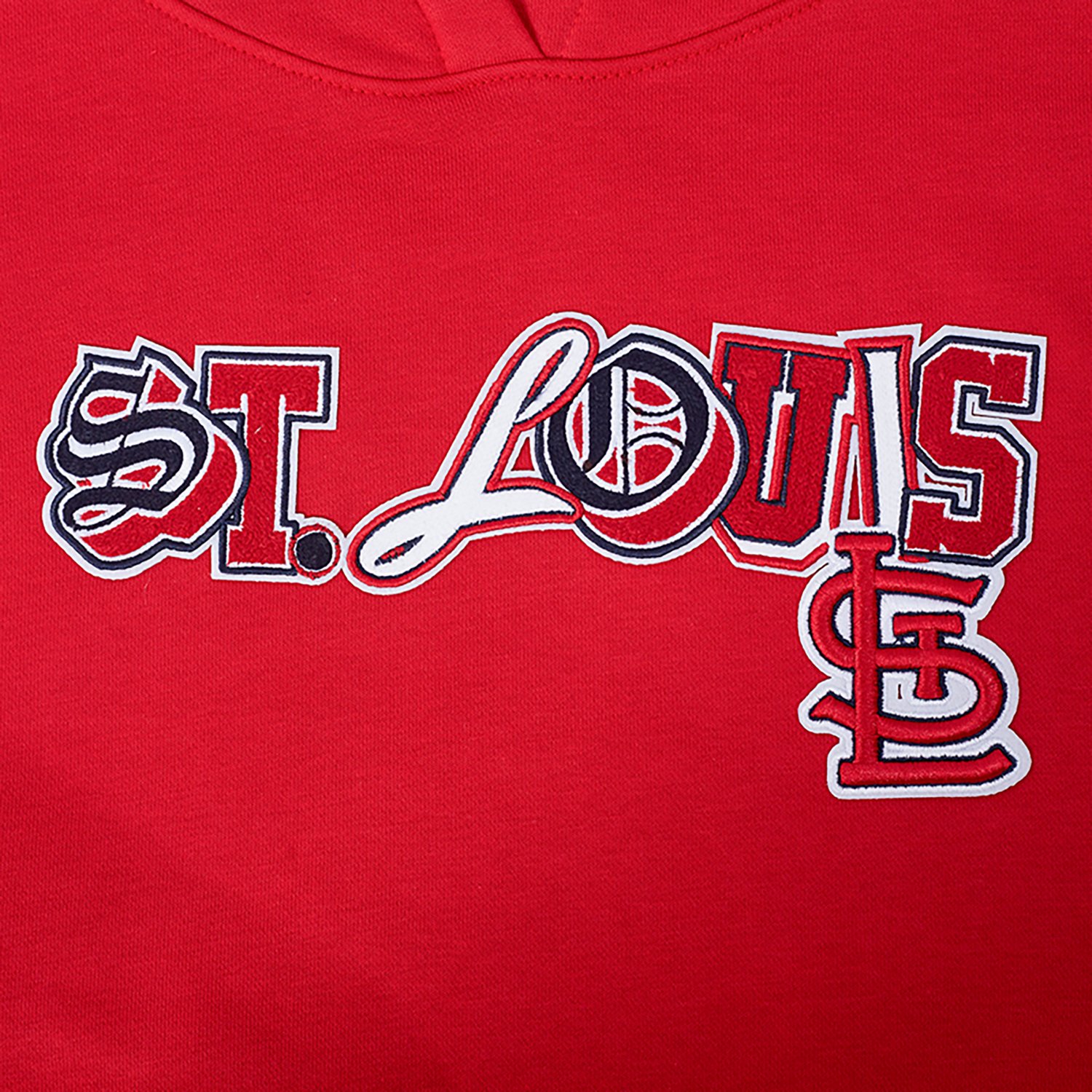 Pro Standard Women's St. Louis Cardinals City Ransom Rib Fleece Cropped Long Sleeve Hoodie - view number 5