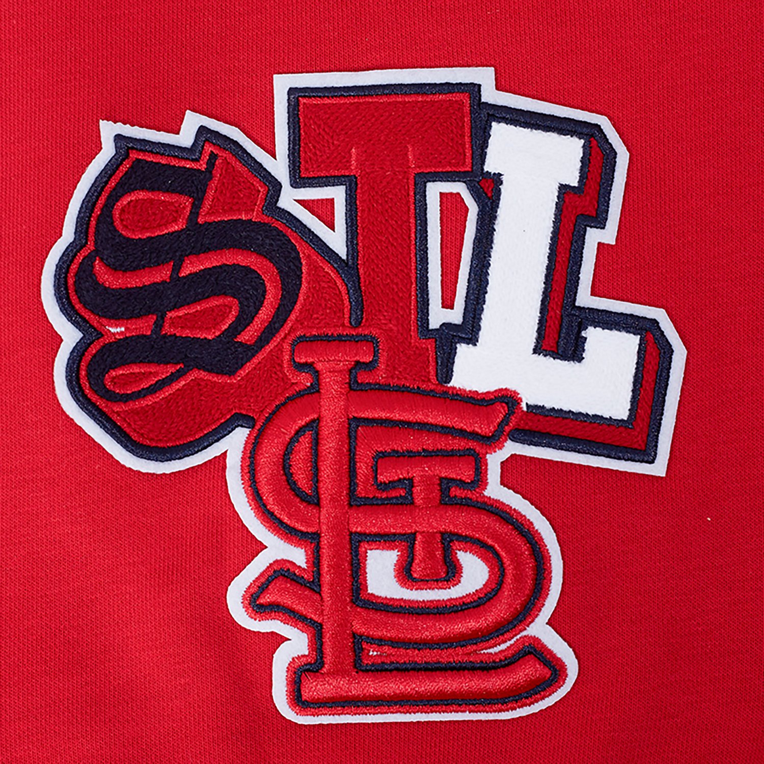 Pro Standard Women's St. Louis Cardinals City Ransom Rib Fleece Cropped Long Sleeve Hoodie - view number 7