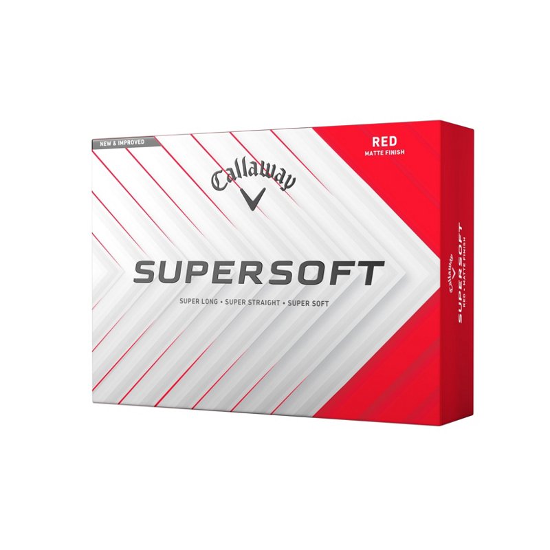 Callaway 2025 Supersoft Matte Golf Balls 12-Pack Red - Golf Balls at Academy Sports