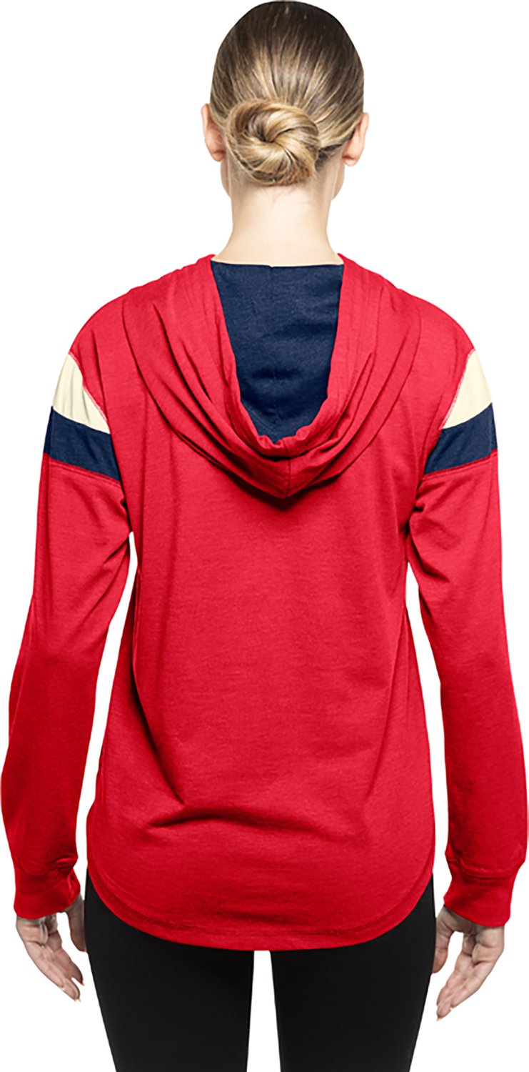 New Era Women's Cardinals Curved Hem Hooded Long Sleeve T-shirt                                                                  - view number 2