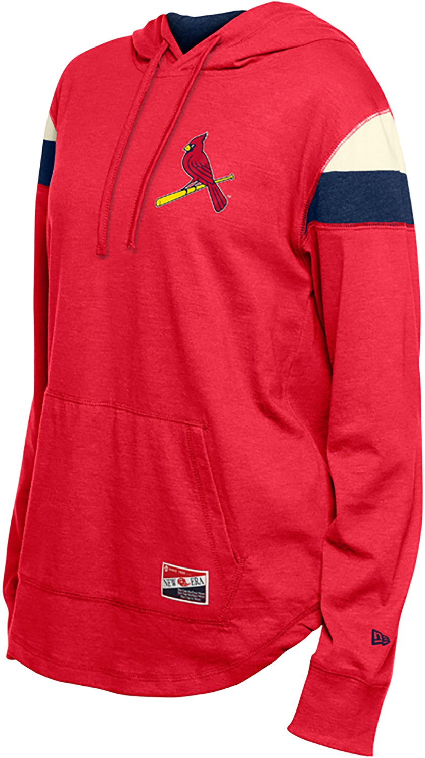 New Era Women's Cardinals Curved Hem Hooded Long Sleeve T-shirt                                                                  - view number 3