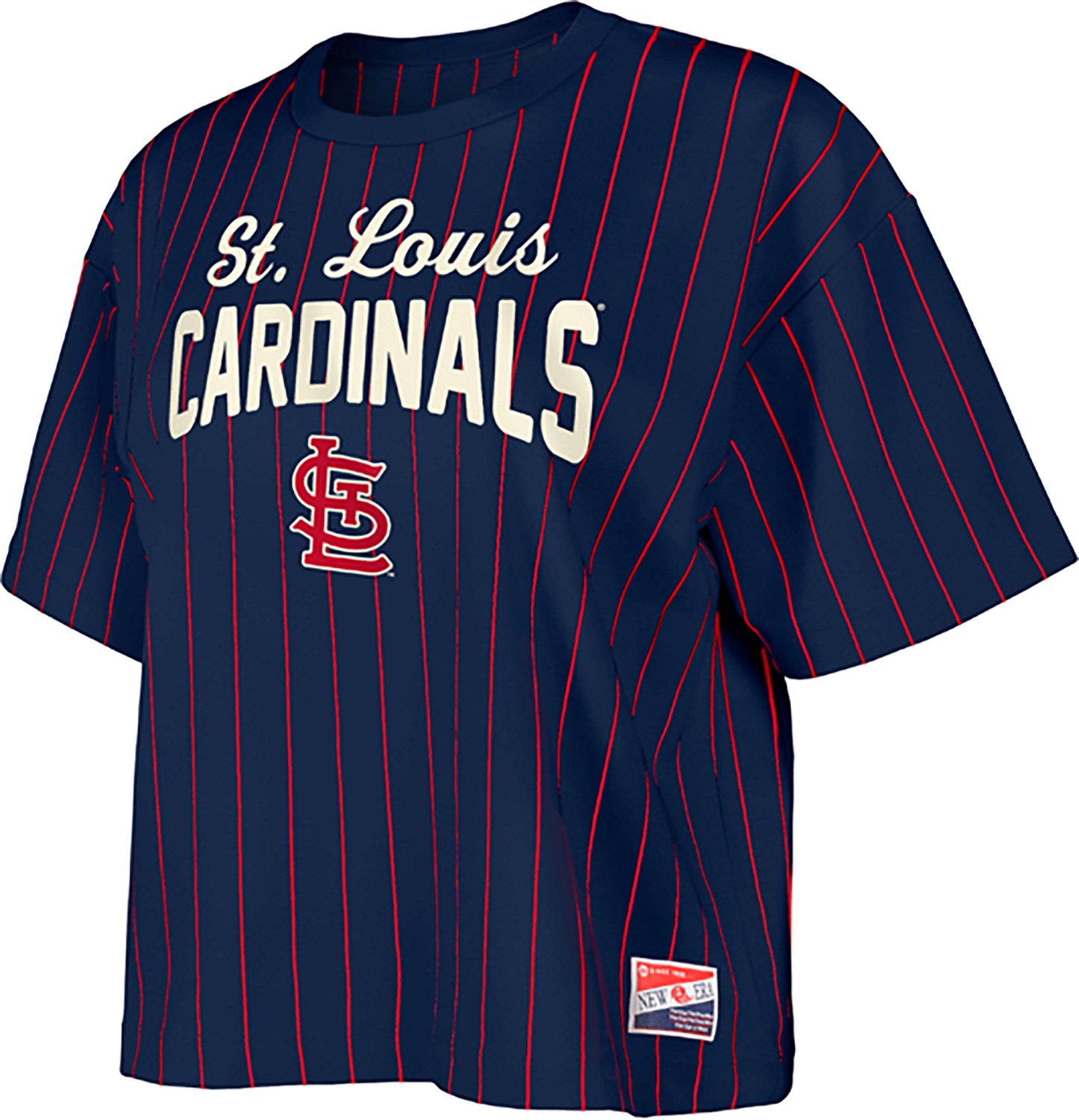 New Era Women's Cardinals Boxy Pinstripe Crew Neck T-shirt - view number 3