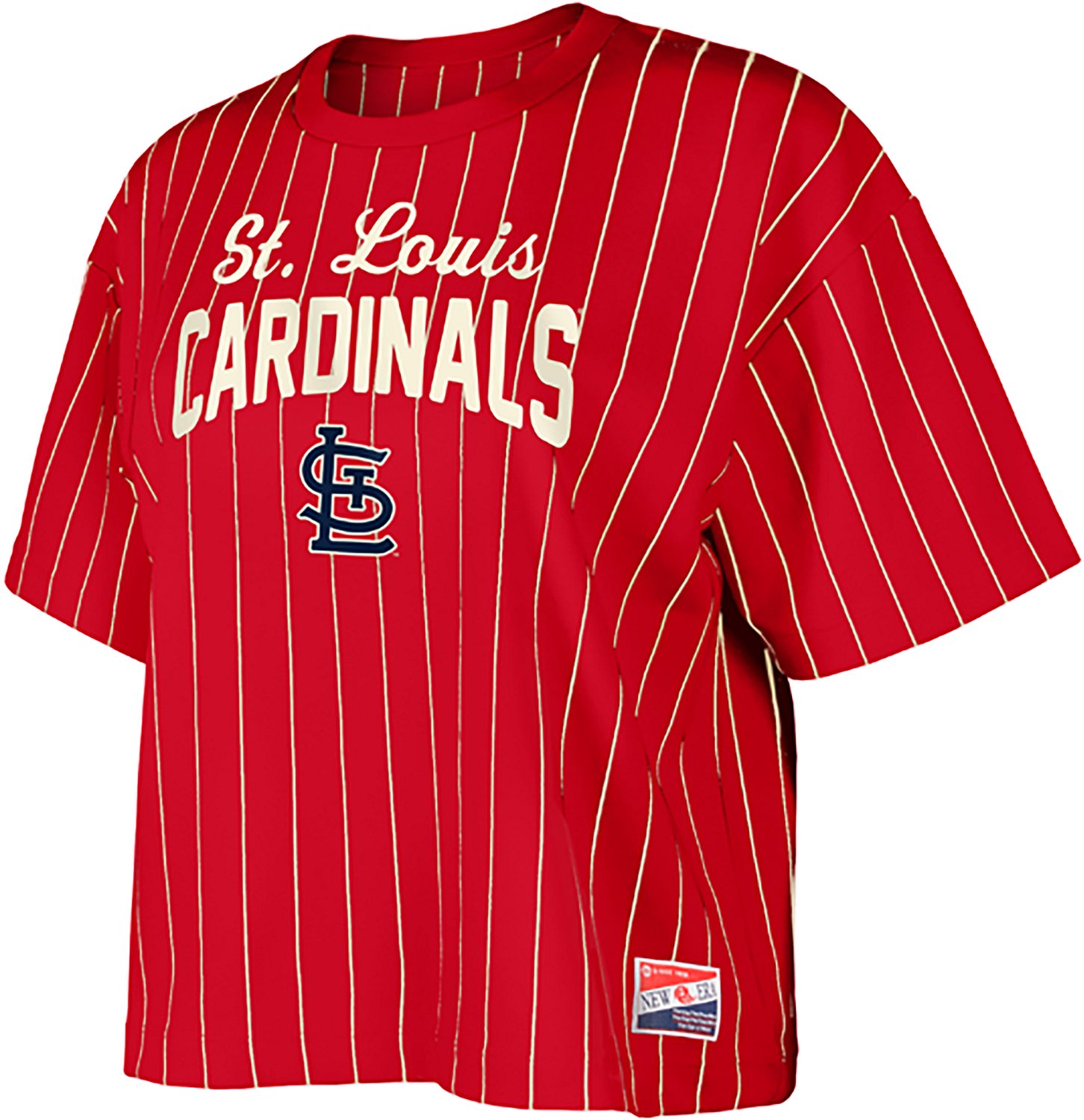 New Era Women's Cardinals Boxy Pinstripe Crew Neck T-shirt - view number 4