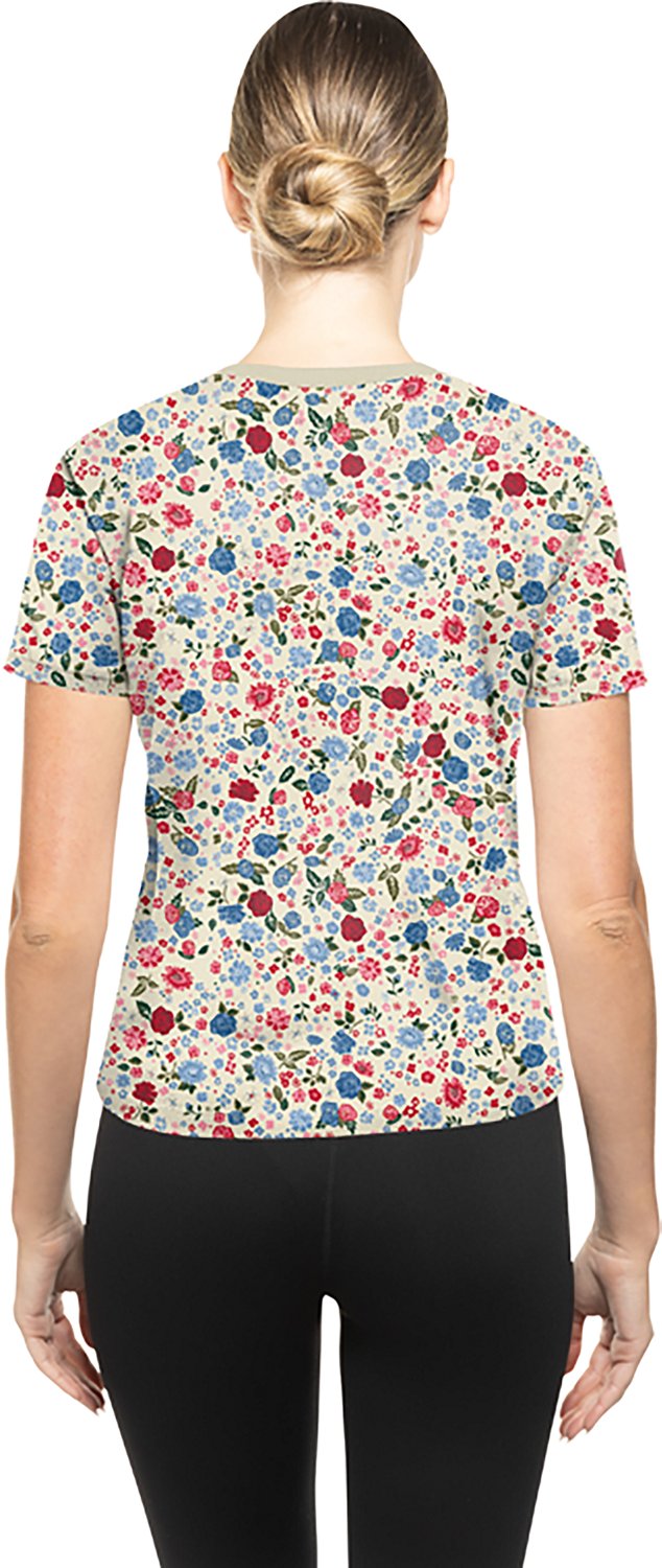 New Era Women's Rangers Ditsy Print Scoop Neck T-shirt - view number 2