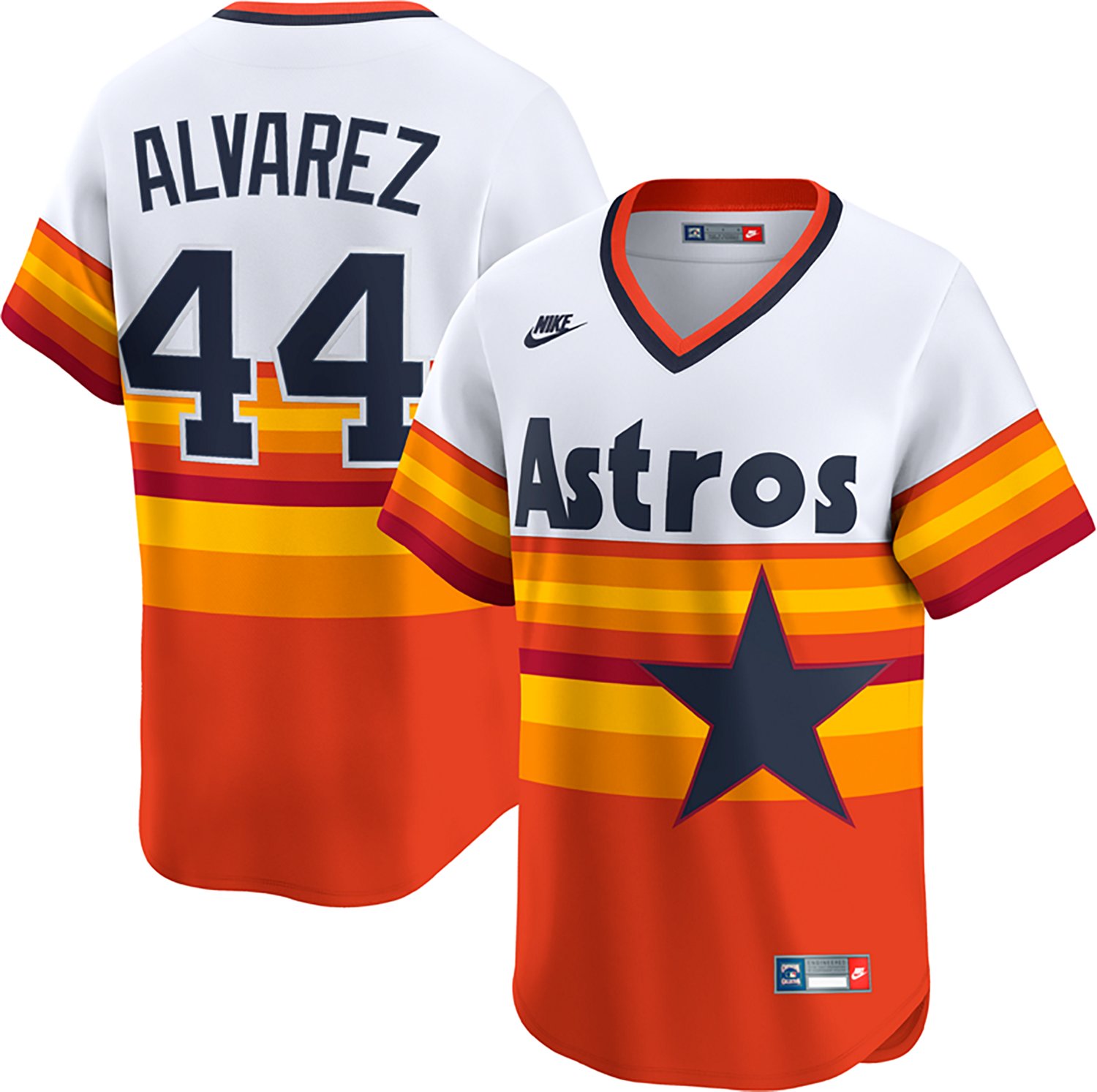 Nike Men's Astros Alvarez '82-'86 Cooperstown Limited N&N Jersey - view number 3