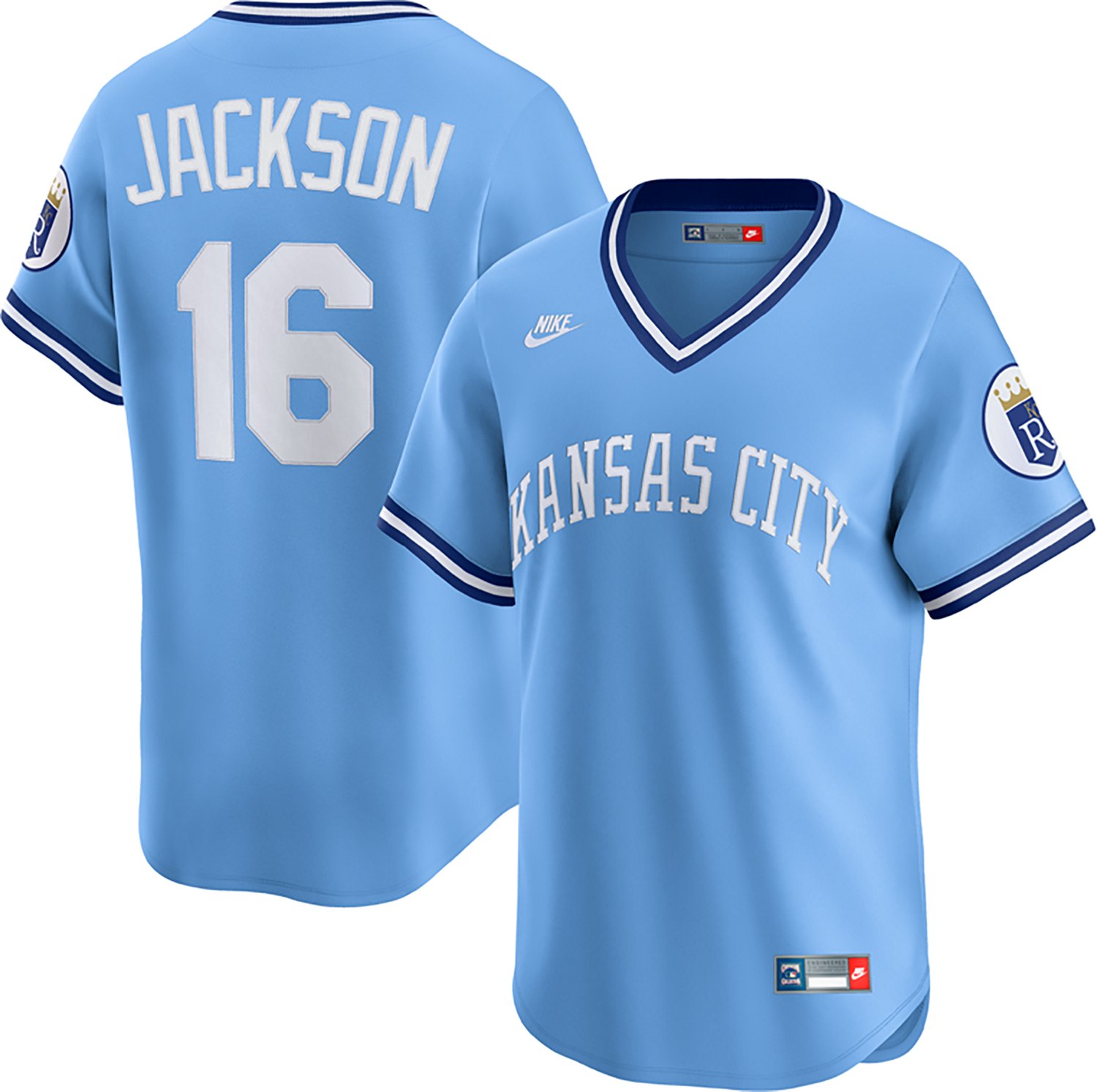 Nike Bo Jackson Light Kansas City Royals Throwback Cooperstown Collection Limited Jersey - view number 3