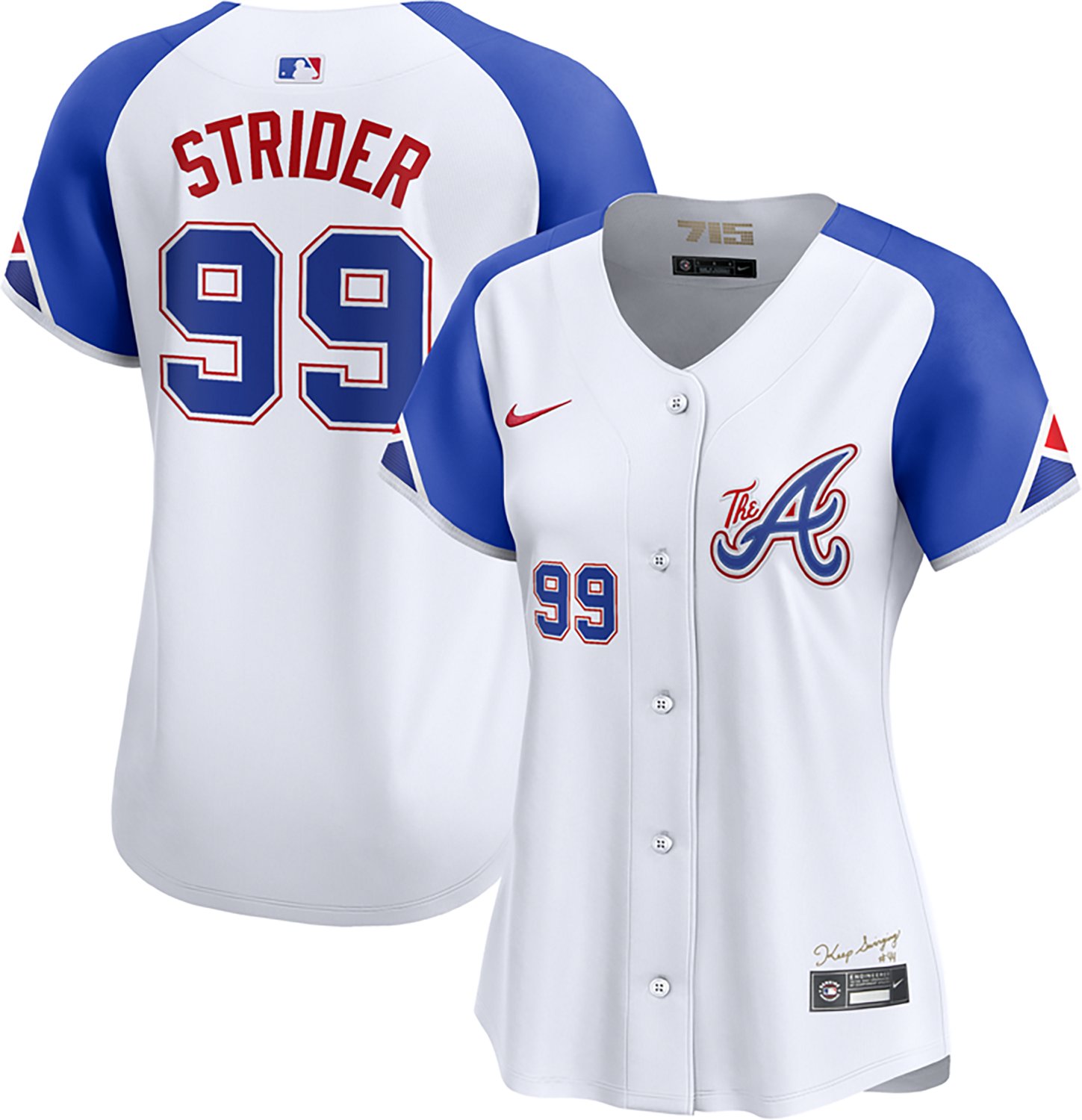 Nike Women's Braves Strider City Connect Limited N&N Jersey - view number 3