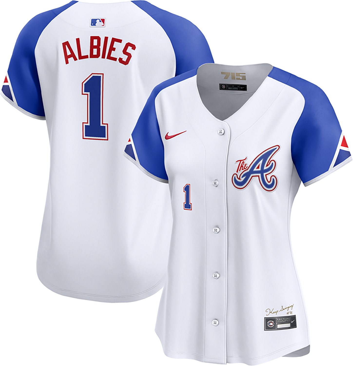 Nike Women's Braves Albies City Connect Limited N&N Jersey - view number 3