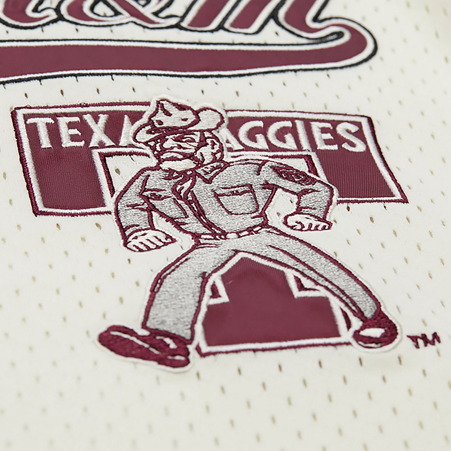 Mitchell & Ness Men's Texas A&M Extra Inning Vintage Logo Baseball Jersey - view number 4