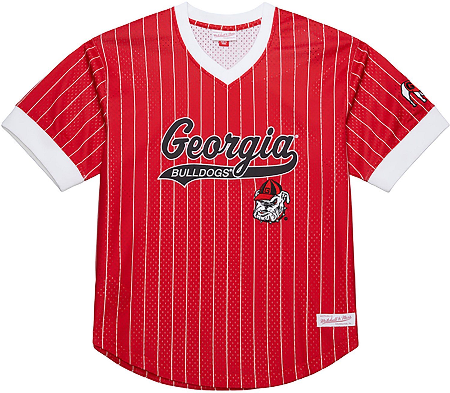 Mitchell & Ness Men's Georgia Double Play Primary Logo Baseball Jersey                                                           - view number 1