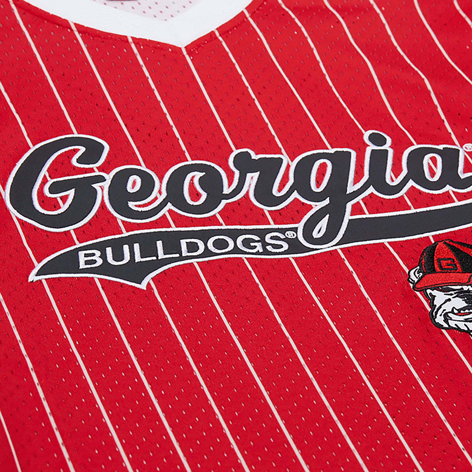 Mitchell & Ness Men's Georgia Double Play Primary Logo Baseball Jersey                                                           - view number 3