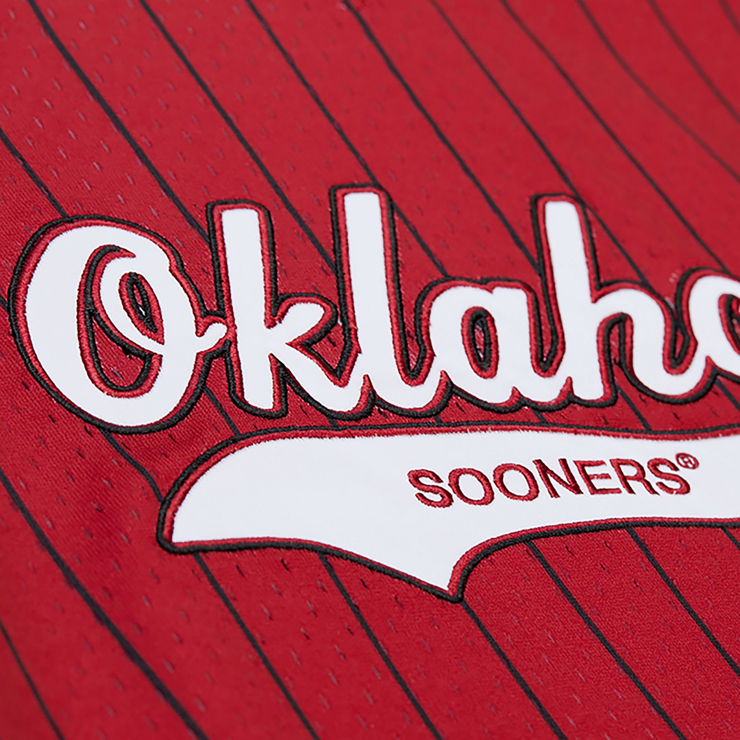 Mitchell & Ness Men's Oklahoma Double Play Primary Logo Baseball Jersey - view number 3